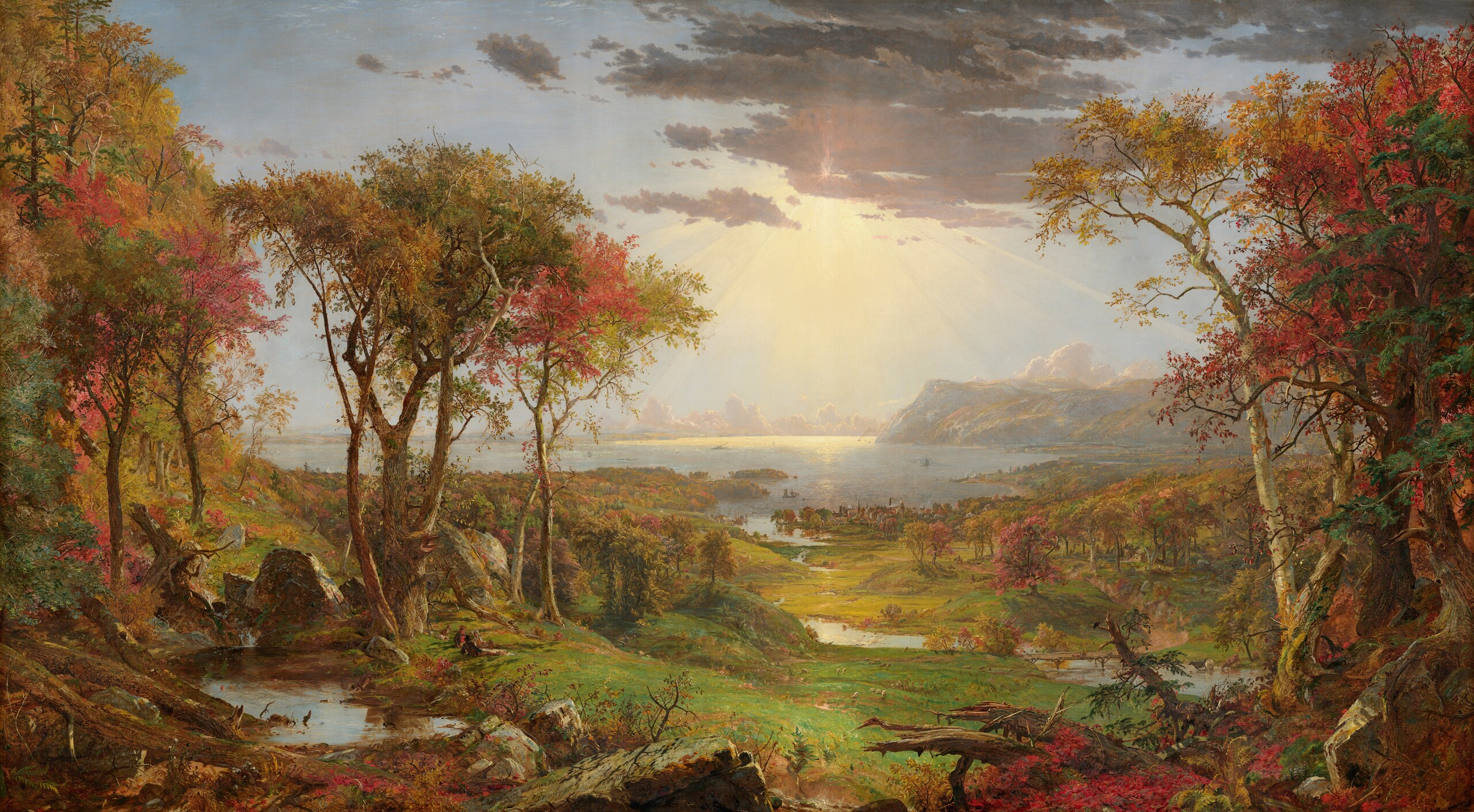 Autumn - On the Hudson River by Jasper Francis Cropsey, 1860